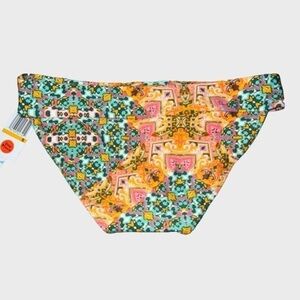 Malibu Dream Girl Bikini Bottom Juniors Small Boho Paisley Multicolor Swimsuit